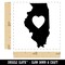 Illinois State with Heart Self-Inking Rubber Stamp Ink Stamper